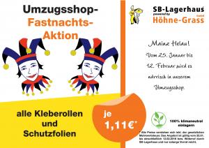 Umzugsshop-Fastnachts-Aktion