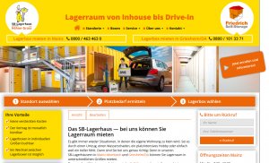 Unsere Self-Storage-Website im neuen Look. 