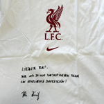 Signiertes Liverpool-Trikot von Peter Krawietz als Dankeschön für den entspannten Umzug.